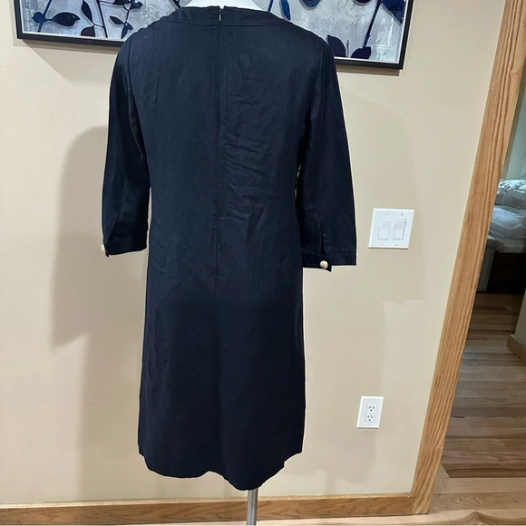 Talbots midi with gold button dress - Picture 3 of 11